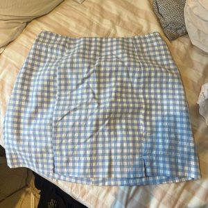 Gingham she + sky skirt
